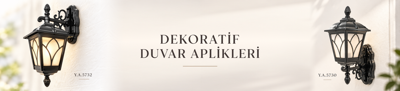 Lale kare fener duvar apliği
