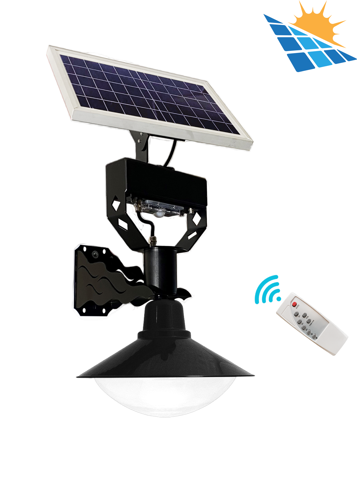 Solar Bahçe Aydınlatma Duvar Lambası Aplik Elips Opal Glop Şapkalı