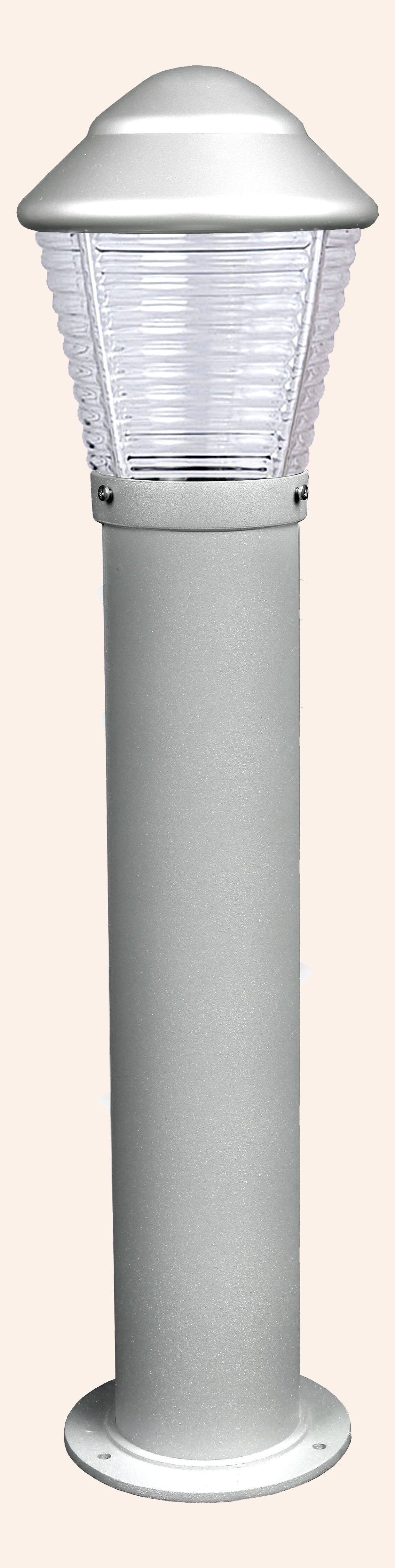 IP44 BOLLARD GRİF DÜZ KADEMELİ GLOP GRİ BORULU