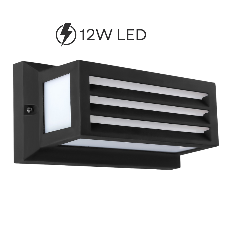 PLASTİK AYDINLATMA ULTRA PANJURLU APLİK 12w LEDLİ 3000K