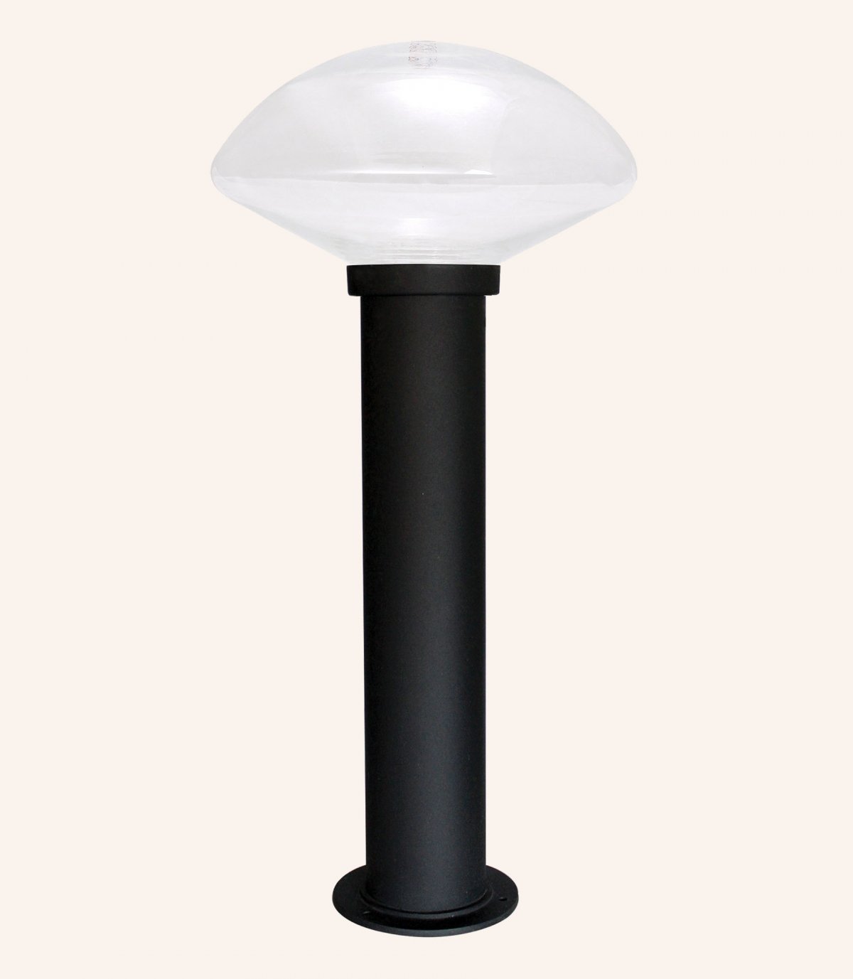 IP44 MODERN BOLLARD 35LİK ELİPS ŞEFFAF GLOP BORULU