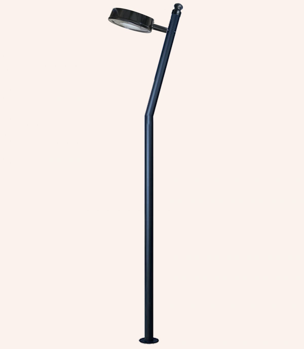Açılı Üst Taraf 35W Led Yuvarlak Arm. Flanşlı Direk
