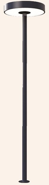 MODERN LED YUVARLAK MANTAR TİP TEKLİ FLANŞLI DİREK