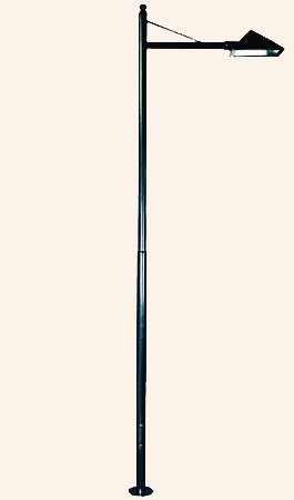 MODERN 36W LED ÜÇGEN TEK KOL ARM.BORU FLANŞLI ALT