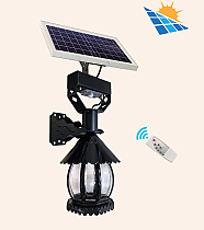 Solar Bahçe Aydınlatma Duvar Lambası Aplik Şapkalı Sekizgen
