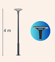 UFO Model LEDli 4 Metre Bahçe, Sokak, Yol Aydınlatma Direği - UFO LED Street Light Armature