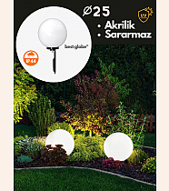 25lik Akrilik Glop Opal  Kazıklı Set (Kazık, Ø60lık Borulu, Grif, Duy Kılıfı, Duy)