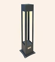 Modern Bollard Sütunlu Set Üstü Anıt Model Aydınlatma 12x12xh75 12W Led