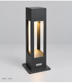 Modern Bollard Sütunlu Set Üstü Anıt Model Aydınlatma 12x12xh45 12w Led