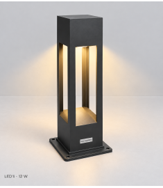 Modern Bollard Sütunlu Set Üstü Anıt Model Aydınlatma 12x12xh45 12w Led