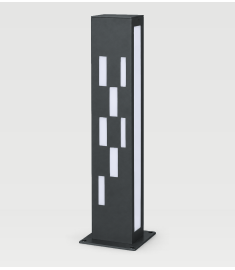 Modern Bollard Bahçe Yol Zemin Aydınlatma Kare Desenli Uzun