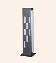 Modern Bollard Bahçe Yol Zemin Aydınlatma Kare Desenli Uzun