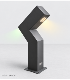 Modern Bollards Özel Tasarım Ledli İki Yönlü Kısa Z Çimen Direk