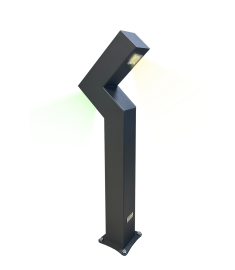 Modern Bollards Özel Tasarım Ledli İki Yönlü İki Kollu Z Çimen Direk