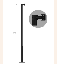 Kamera Direği Çelik Boru 4 Metre