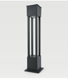 Modern Bollard Sütunlu Plastik Anıt Model Aydınlatma 13x13xh75cm Gu10 Antrasit