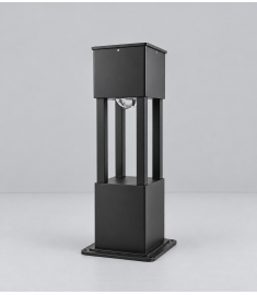 Modern Bollard Sütunlu Set Üstü Plastik Anıt Model Aydınlatma 13x13xh50cm Gu10 Antrasit