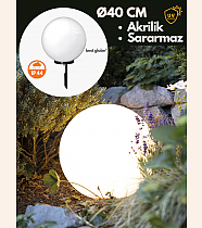 40lık Akrilik Glop Opal Kazıklı Set (Kazık, Ø60lık Borulu, Grif, Duy Kılıfı, Duy)