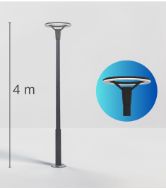 UFO Model LEDli 4 Metre Bahçe, Sokak, Yol Aydınlatma Direği - UFO LED Street Light Armature