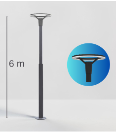 Ufo Model Ledli 6 Metre Bahçe, Sokak, Yol Aydınlatma Armatürü - Ufo Led Street Lıght Ip68