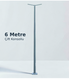 POLİGON DİREK 2 KONSOL GALVANİZLİ 6M (ESKİ TEDAŞ)