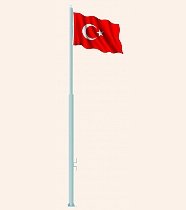 6mt Bayrak Di̇reği̇ Kademeli̇ Çeli̇k Boru