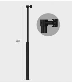 Kamera Direği Çelik Boru 6 Metre