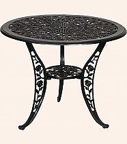 Yuvarlak Üst Tablalı Masa 3 Gül Ayaklı