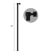 Kamera Direği Çelik Boru 3 Metre