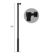 Kamera Direği Çelik Boru 4 Metre