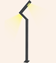 Modern Çift Led Açılı Z Kol Direk