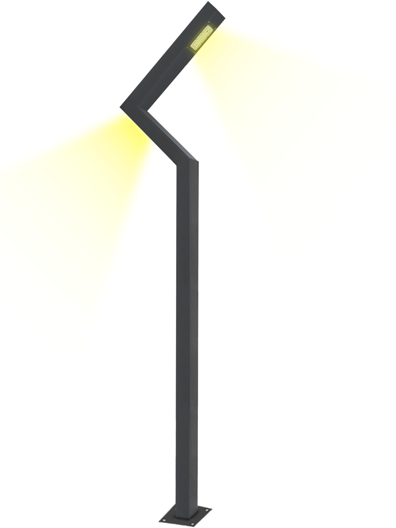 Modern Çift Led Açılı Z Kol Direk